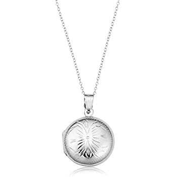 【中古】【輸入品・未使用】KoolJewelry ロジウムメッキ 925スターリングシルバー ラウンドロケットペンダント 写真ネックレス (18インチ) 23,754円