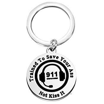 【中古】【輸入品・未使用】BEKECH ディスパッチャーギフト 911 オペレーターギフト Save Your Ass Not Kiss It EMT 緊急ディスパッチャー キーチェーン 911ディスパッチャ｜ムジカ＆フェリーチェ店