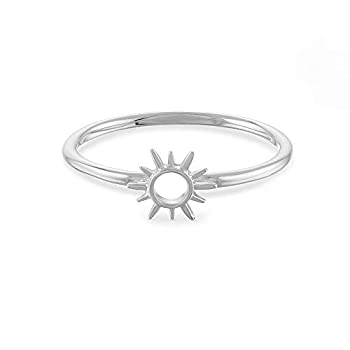 【中古】【輸入品・未使用】Boma Jewelry スターリングシルバー サンバースト オープンサークルリング シルバー