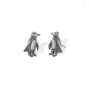 【中古】【輸入品・未使用】Boma Jewelry スターリングシルバー ペンギン スタッドピアス