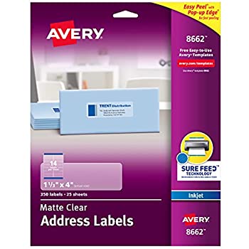 【中古】【輸入品・未使用】Easy Peel Inkjet Mailing Labels%ｶﾝﾏ% 1-1/3 x 4%ｶﾝﾏ% Clear%ｶﾝﾏ% 350/Pack (並行輸入品) 11,819円