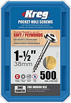 【中古】【輸入品・未使用】Kreg ToolSML-C150 - 500Kreg Pocket Hole Screw-1-1/2%ﾀﾞﾌﾞﾙｸｫｰﾃ%CRS WASHR HD SCREW (並行輸入品)