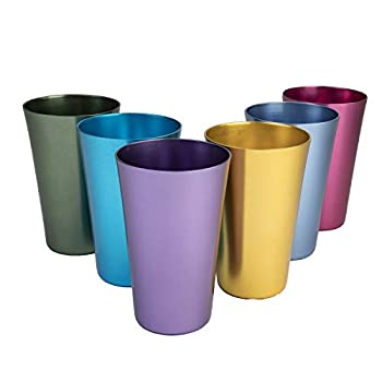 【中古】【輸入品・未使用】Set of Six Anodized Aluminum Tumblers by Bandwagon｜ムジカ＆フェリーチェ店