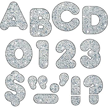 【中古】【輸入品・未使用】[トレンド]Trend T1613 Ready Letters Sparkles Letter Set%ｶﾝﾏ% Silver Sparkle%ｶﾝﾏ% 4h%ｶﾝﾏ% 71/Set TEPT1613 [並行輸入品]