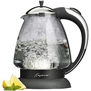 【中古】【インポート品・未当て嵌める】カプレッソ社水のみ灯し火湯沸かし(やかん) H2O PLUS 259 Capresso Glass Electric Kettle