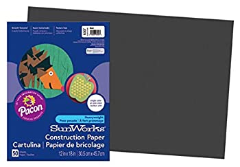 【中古】【輸入品・未使用】Construction Paper%ｶﾝﾏ% 58 lbs.%ｶﾝﾏ% 12 x 18%ｶﾝﾏ% Black%ｶﾝﾏ% 50 Sheets/Pack (並行輸入品)