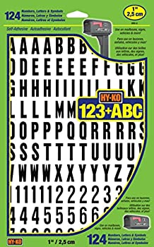 【中古】【輸入品・未使用】Hy-ko MM-6 1 in. Black & White Self-Stick Letters & Numbers