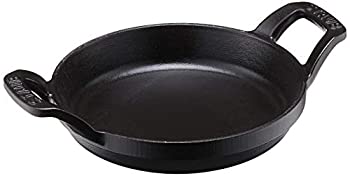 【中古】【インポート品・未当てはめる】STAUB 鋳鉄ラウンドグラタンベーキング皿 6in 黒いことつや消し