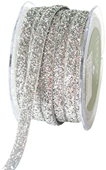 【中古】【輸入品・未使用】Metallic Velvet Ribbon 3/8%ダブルクォーテ%X30 Yards-Silver (並行輸入品)|ムジカ&フェリーチェ店