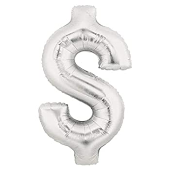 【中古】【輸入品・未使用】100cm Megaloon Dollar Sign Silver (dollars)