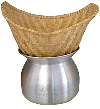 【中古】【インポート品・未当て嵌める】Thai Lao Sticky Rice Steamer Pot and Basket Cook Kitchen Cookware Tool by Thai Kitchenware [並行輸入品]