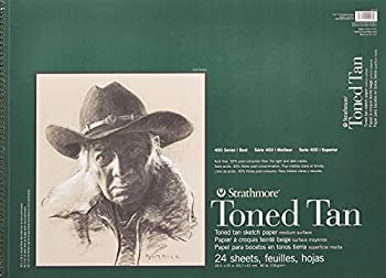 【中古】【輸入品・未使用】Strathmore Toned Sketch Paper Pad 18%ダブルクォーテ%X24%ダブルクォーテ%-80lb Tan 24 Sheets (並行輸入品)