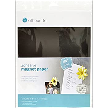 【中古】【輸入品・未使用】Silhouette Adhesive Magnet Paper 8.5%ﾀﾞﾌﾞﾙｸｫｰﾃ%X11%ﾀﾞﾌﾞﾙｸｫｰﾃ% 4/Pkg- (並行輸入品)