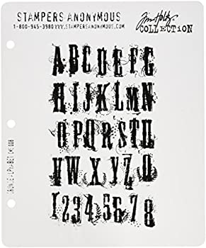 【中古】【輸入品・未使用】Tim Holtz Cling Rubber Stamp Set 7%ﾀﾞﾌﾞﾙｸｫｰﾃ%X8.5%ﾀﾞﾌﾞﾙｸｫｰﾃ%-Grudge Alphabet (並行輸入品)