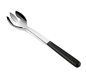 【中古】【輸入品・未使用】New Star Foodservice 52121?Hollow Cool TouchコーティングハンドルNotched Servingスプーン、12インチ、シルバー