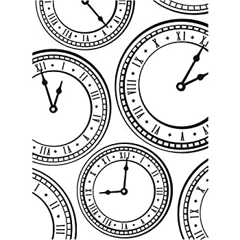 【中古】【輸入品・未使用】Embossing Folder 4.25%ダブルクォーテ%X5.75%ダブルクォーテ%-Clock Background (並行輸入品)