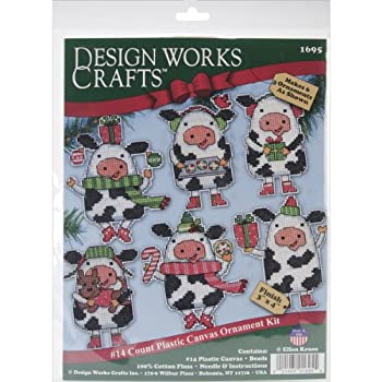 【中古】【インポート品・未当て嵌める】Cow Ornaments Plastic Canvas Kit-3%ﾀﾞﾌﾞﾙｸｫｰﾃ%X4%ﾀﾞﾌﾞﾙｸｫｰﾃ% Set Of 6 (並行輸入品)