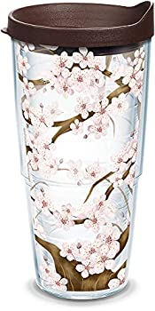【中古】【インポート品・未当て嵌める】Tervis Tumbler%ｶﾝﾏ% Cherry Blossom%ｶﾝﾏ% 24 薬局衡オンス with Travel Lid%ｶﾝﾏ% Clear by Tervis [並行輸入品]
