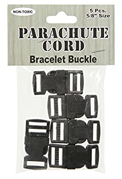【中古】【輸入品・未使用】Parachute Cord Bracelet Buckles 15mm 5/Pkg-Black (並行輸入品)