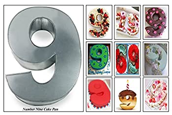 【中古】【輸入品・未使用】Small Number Nine 9 Wedding Birthday Anniversary Cake Baking Pan / Tin 10 X 8 by EURO TINS｜ムジカ＆フェリーチェ店