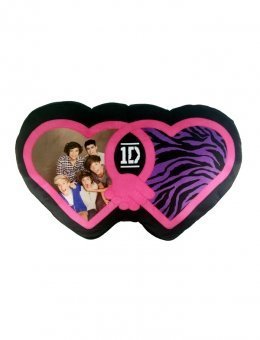 【中古】【インポート品・未当て嵌める】1D (One Direction) Black and Zebra Print Heart Plush Pillow By Jay Franco and Sons [並行輸入品] その他-キッチン用品・食器・調理器具