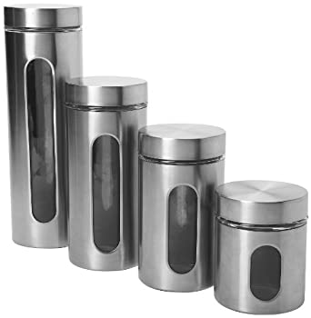 【中古】【インポート品・未当て嵌める】4Pc Palladian SS Canister Set