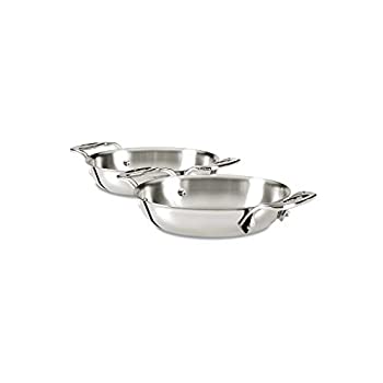 【中古】【インポート品・未当て嵌める】All-Clad E849B264 Stainless Steel Gratins%ｶﾝﾏ% Silver%ｶﾝﾏ% Set of Two by All-Clad