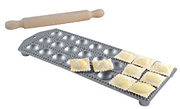 【中古】【輸入品・未使用】Eppicotispai 24 Holes Aluminum Round Ravioli Maker with Rolling Pin by Eppicotispai｜ムジカ＆フェリーチェ店