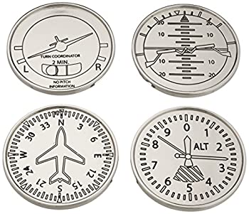 【中古】【輸入品・未使用】GODINGER SILVER ART Airplane Coasters%ｶﾝﾏ% Set of 4 by Godinger