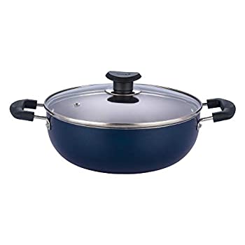 【中古】【輸入品・未使用】(3.1 Litres%カンマ% Blue) - Vinod Non Stick Deep Kadai with Lid 3.1 Litres|ムジカ&フェリーチェ店