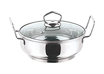 【中古】【輸入品・未使用】Vinod ステンレススチール カダイ 蓋付き 4.5リットル｜ムジカ＆フェリーチェ店
