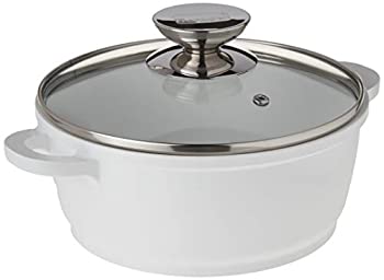 【中古】【インポート品・未当て嵌める】Vario鳴らすラウンドDutch Oven大きさ: 2.5-クオート。、色合い：白いこと