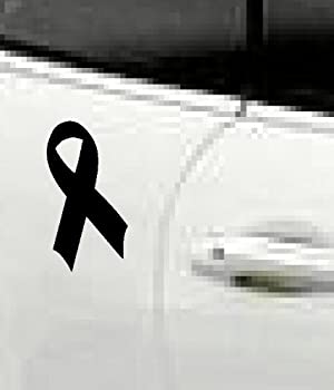 【中古】【インポート品・未当て嵌める】Wall Dcor Plus More WDPM2265 Breast Cancer Plain Ribbon Sticker Outdoor Glossy Vinyl Car Decal%ｶﾝﾏ% 6W x 11H%ｶﾝﾏ% Black by Wall Dcor Pl