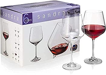 【中古】【輸入品・未使用】Crystalex Bohemia Sandra Wine Glasses 19 oz｜ムジカ＆フェリーチェ店