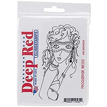 【中古】【インポート品・未当て嵌める】Deep Red Cling Stamp 2%ﾀﾞﾌﾞﾙｸｫｰﾃ%X4%ﾀﾞﾌﾞﾙｸｫｰﾃ%-Masquerade Nicole (並行輸入品)