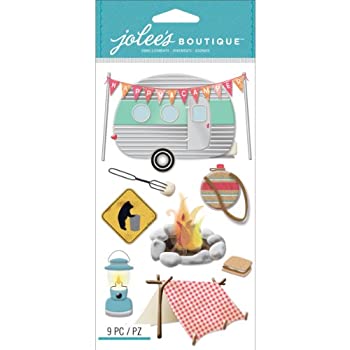 【中古】【インポート品・未当て嵌める】Jolee\u0027s Boutique Dimensional Stickers%ｶﾝﾏ% Camping [並行輸入品]