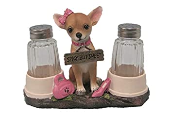【中古】【インポート品・未当てはめる】Haute and Spicy Salt and Pepper Shaker Setチワワ