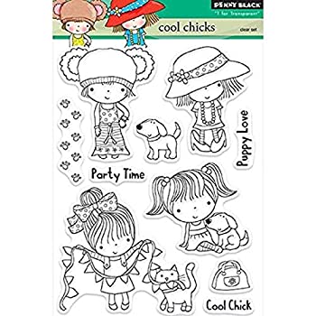 【中古】【インポート品・未当て嵌める】Penny Black Clear Stamps 5%ﾀﾞﾌﾞﾙｸｫｰﾃ%X7.5%ﾀﾞﾌﾞﾙｸｫｰﾃ% Sheet-Cool Chicks (並行輸入品) キッチン用品・食器・調理器具-その他