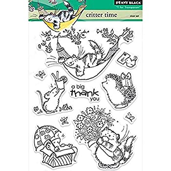 【中古】【輸入品・未使用】Penny Black Clear Stamps 5%ﾀﾞﾌﾞﾙｸｫｰﾃ%X7.5%ﾀﾞﾌﾞﾙｸｫｰﾃ% Sheet-Critter Time (並行輸入品)