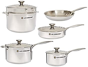 【中古】【輸入品・未使用】Le Creuset 3層構造 ステンレススチール 調理器具セット 10点|ムジカ&フェリーチェ店