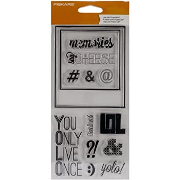 【中古】【輸入品・未使用】Fiskars Clear Stamp 4%ﾀﾞﾌﾞﾙｸｫｰﾃ%X8%ﾀﾞﾌﾞﾙｸｫｰﾃ%-Say Cheese (並行輸入品)