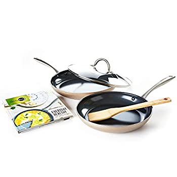 【中古】【インポート品・未当て嵌める】(25珊 \u0026 30珊 Limited Edition%ｶﾝﾏ% Bronze) - GreenPan Limited Edition 10th Anniversary 5pc Ceramic Non-Stick Cookware Set%ｶﾝﾏ% Bronze