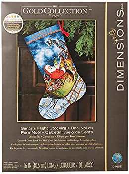 【中古】【輸入品・未使用】Gold Collection Santa's Flight Stocking Counted Cross Stitch-16%ﾀﾞﾌﾞﾙｸｫｰﾃ% Long 16 Count (並行輸入品)