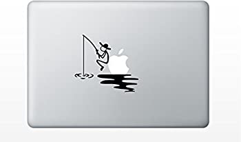 【中古】【輸入品・未使用】MacBook 対応 アートステッカー 釣り %ﾀﾞﾌﾞﾙｸｫｰﾃ%fishing%ﾀﾞﾌﾞﾙｸｫｰﾃ% - Decal Sticker (11%ｶﾝﾏ% 13%ｶﾝﾏ% 15 or 17 インチ and pro air 対応) 並