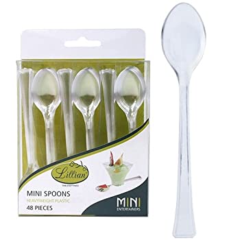 【中古】【輸入品・未使用】Lillian Tablesettings 48 Count Mini Plastic Spoons%ｶﾝﾏ% Clear by Lillian Tablesettings [並行輸入品]