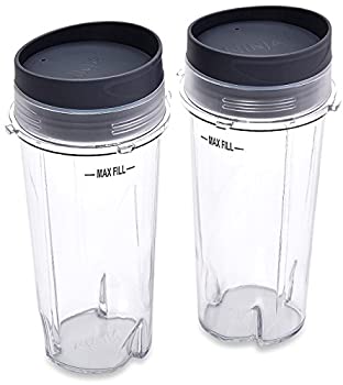 【中古】【輸入品・未使用】Ninja Blender Cup - 2 pack - 16 oz. Single Serve to go Cups with Lids. Fits Ultima and Professional Series Nutri Ninja (2 Pack) by Nutr
