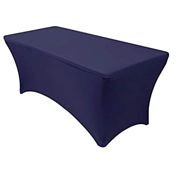 【中古】【輸入品・未使用】ユアチェアカバース テーブルカバー ストレッチス 6フィート 長方形 spa-6ft-NAVY｜ムジカ＆フェリーチェ店
