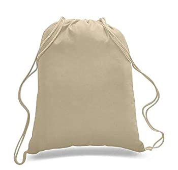 【中古】【インポート品・未当て嵌める】Set of 6 Durable Cotton Drawstring Tote Bags (Natural) by ToteBagFactory