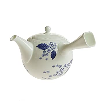 【中古】【インポート品・未当て嵌める】ウェッジウッド (WEDGWOOD) オランダ苺 ブルーム インディゴ ジャパニーズティーポット 470ml [並行輸入品]