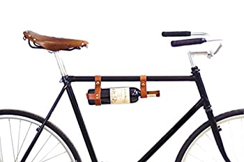 【中古】【輸入品・未使用】oopsmark 自転車用ワインラックキャリア - 自転車ボトルホルダー - タンレザー｜ムジカ＆フェリーチェ店